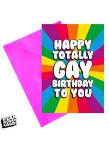 Поздравителна картичка "Честит тотално гей рожден ден"
